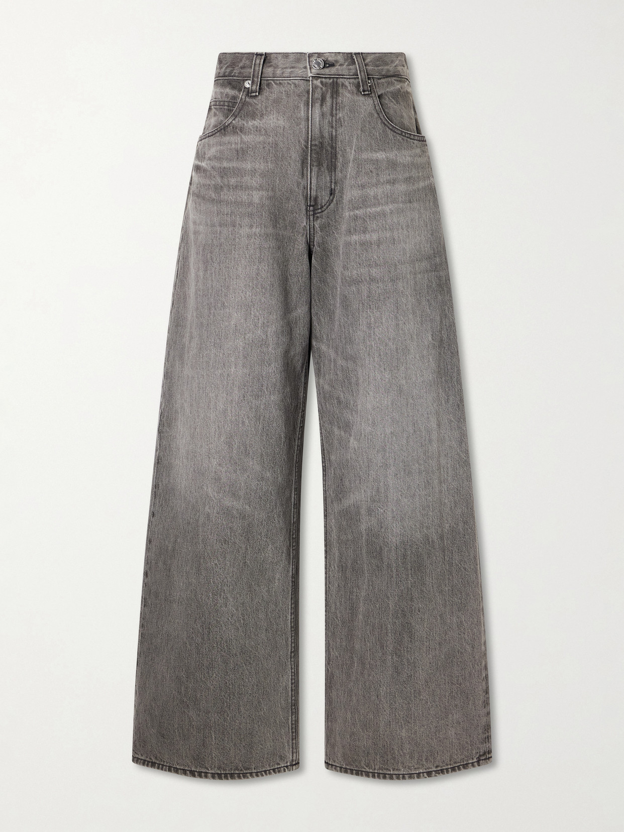 Nili Lotan Terese Wide-leg Jeans In Gray