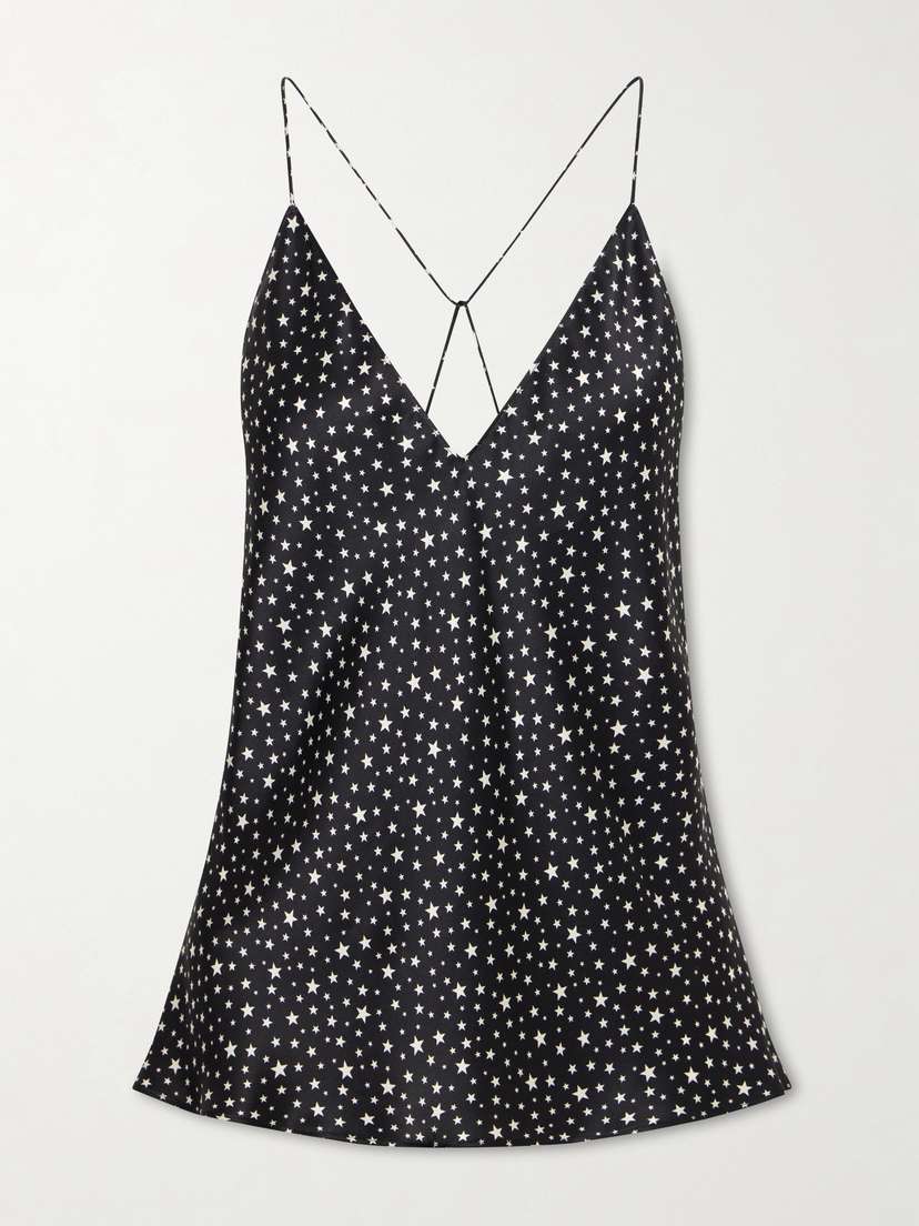Nili Lotan Emile Printed Silk Camisole