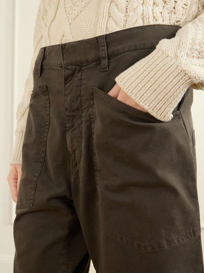 Nili Lotan Shon Cotton-blend Twill Tapered Pants | Thumbnail 5