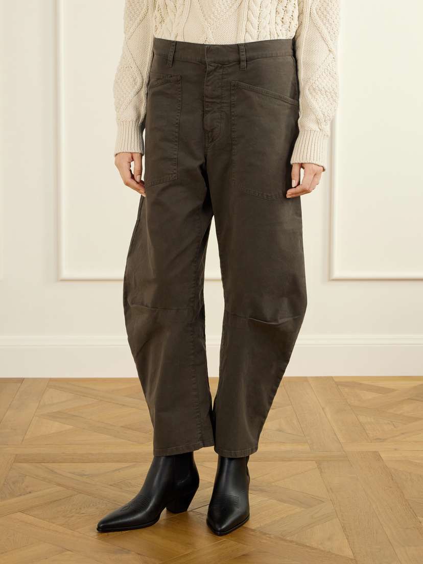 Nili Lotan Shon Cotton-blend Twill Tapered Pants | Thumbnail 3