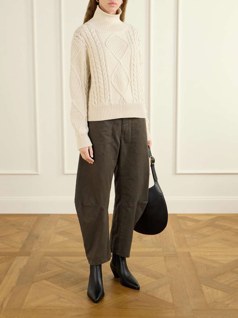 Nili Lotan Shon Cotton-blend Twill Tapered Pants | Thumbnail 2