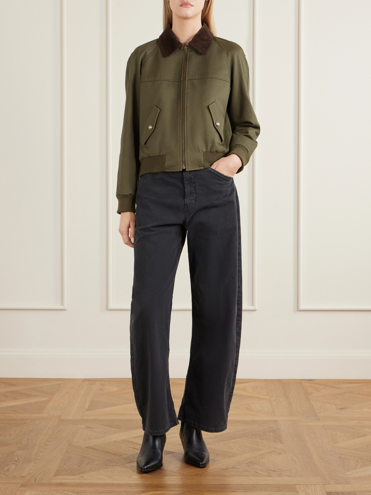 Victor Corduroy-Trimmed Cotton-Twill Jacket