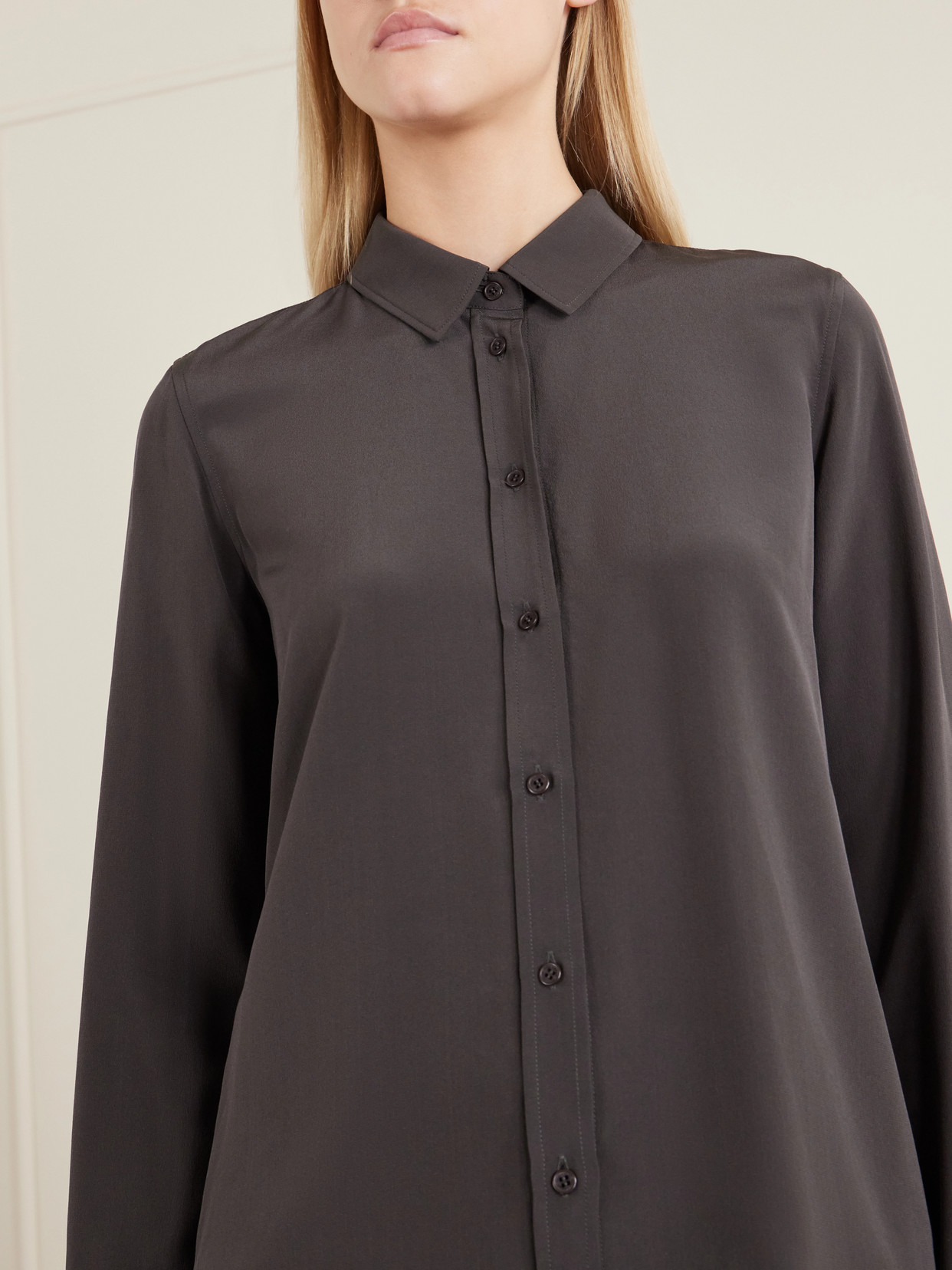 Gaia Silk Crepe De Chine Shirt