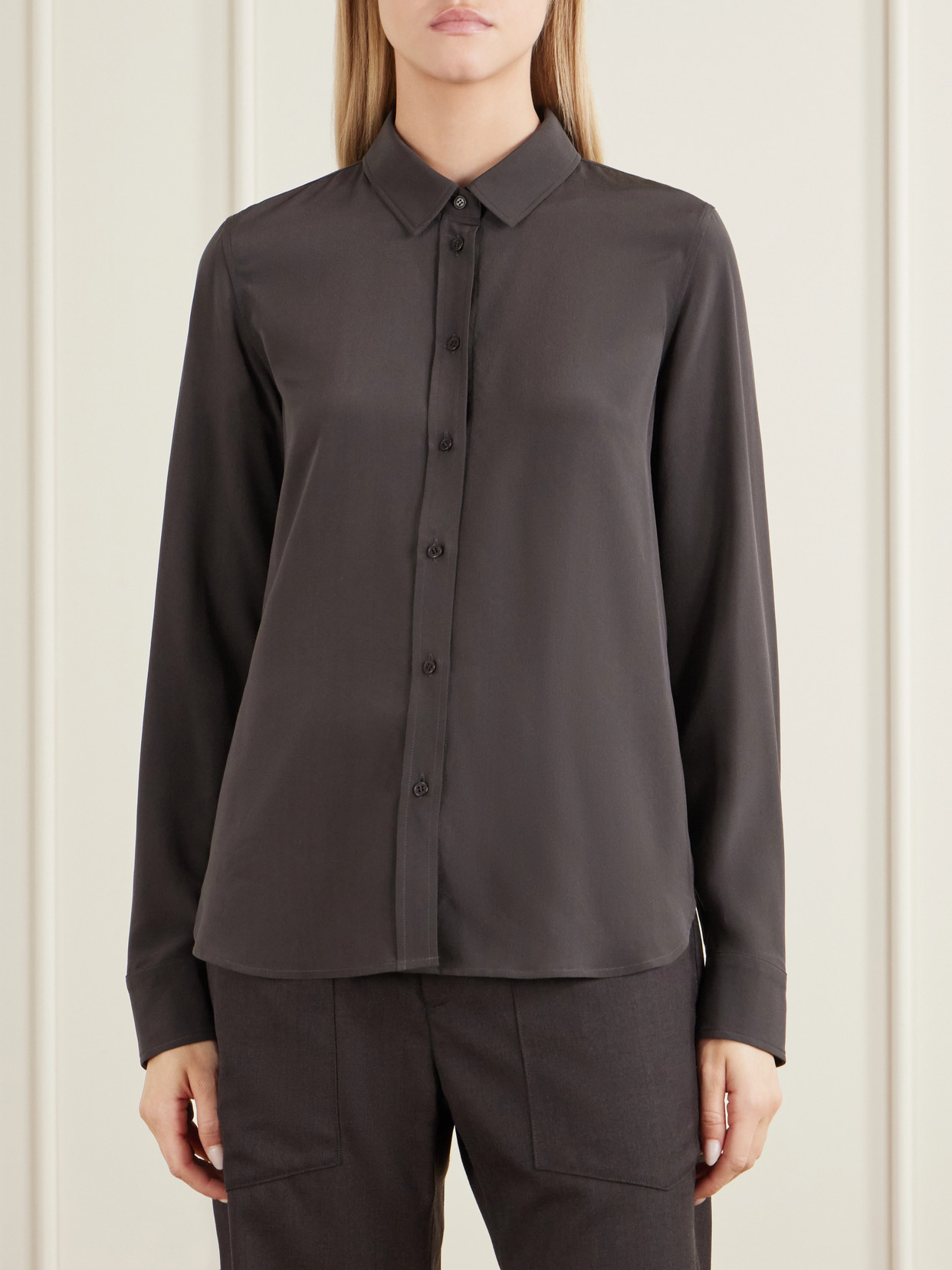 Gaia Silk Crepe De Chine Shirt