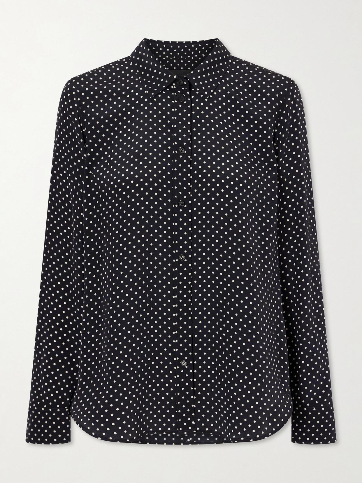 Gaia Polka-Dot Silk-Crepe De Chine Shirt