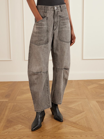 Nili Lotan Shon mid-rise barrel-leg jeans