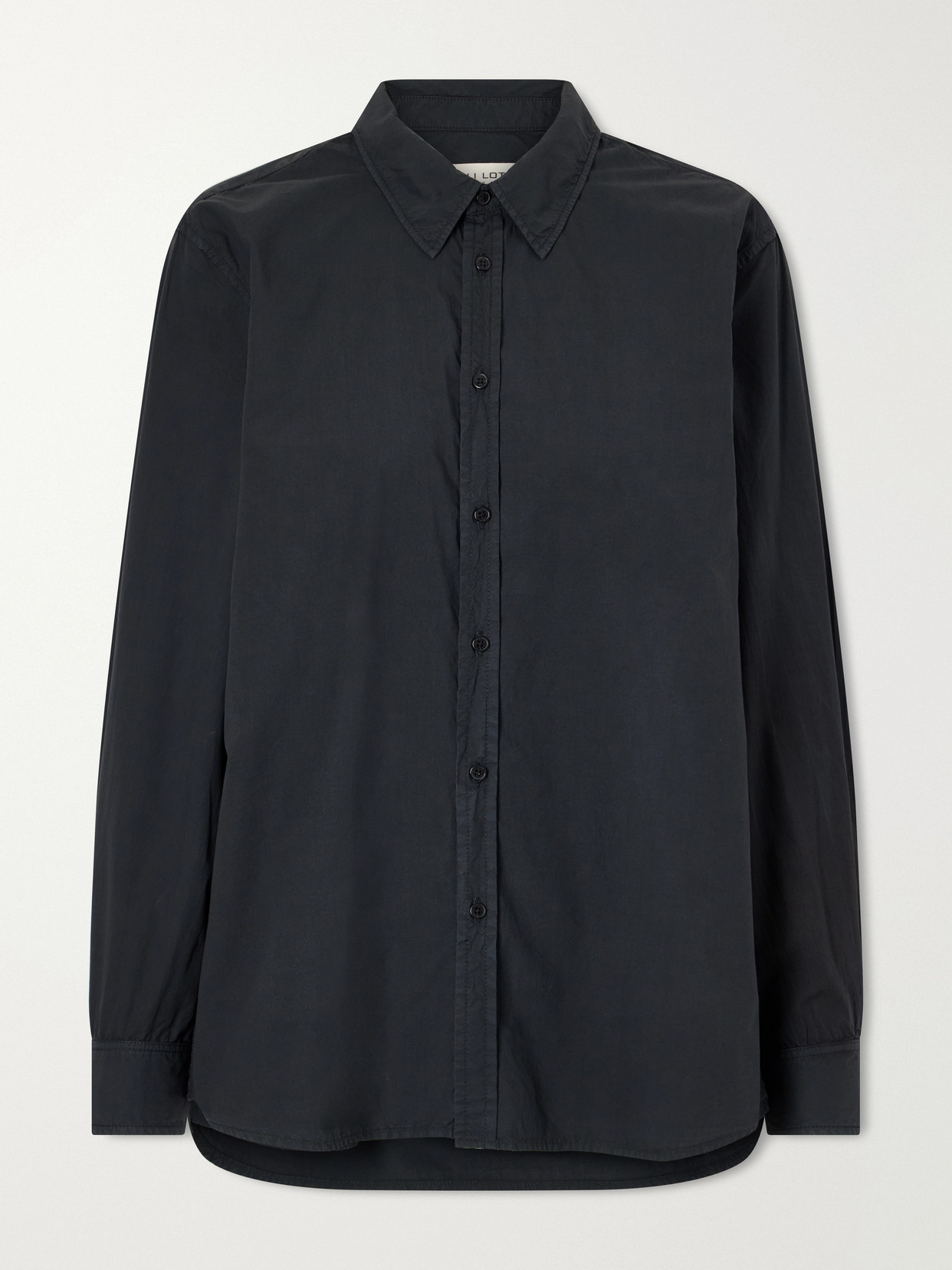 Nili Lotan Raphael Cotton-poplin Shirt In Black
