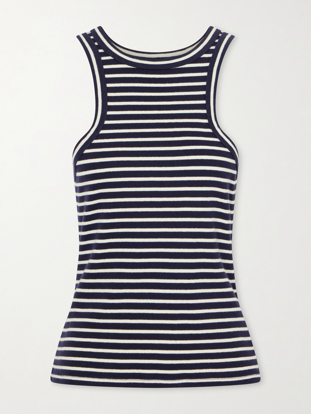 Nili Lotan Hank Striped Cotton Tank In Blue