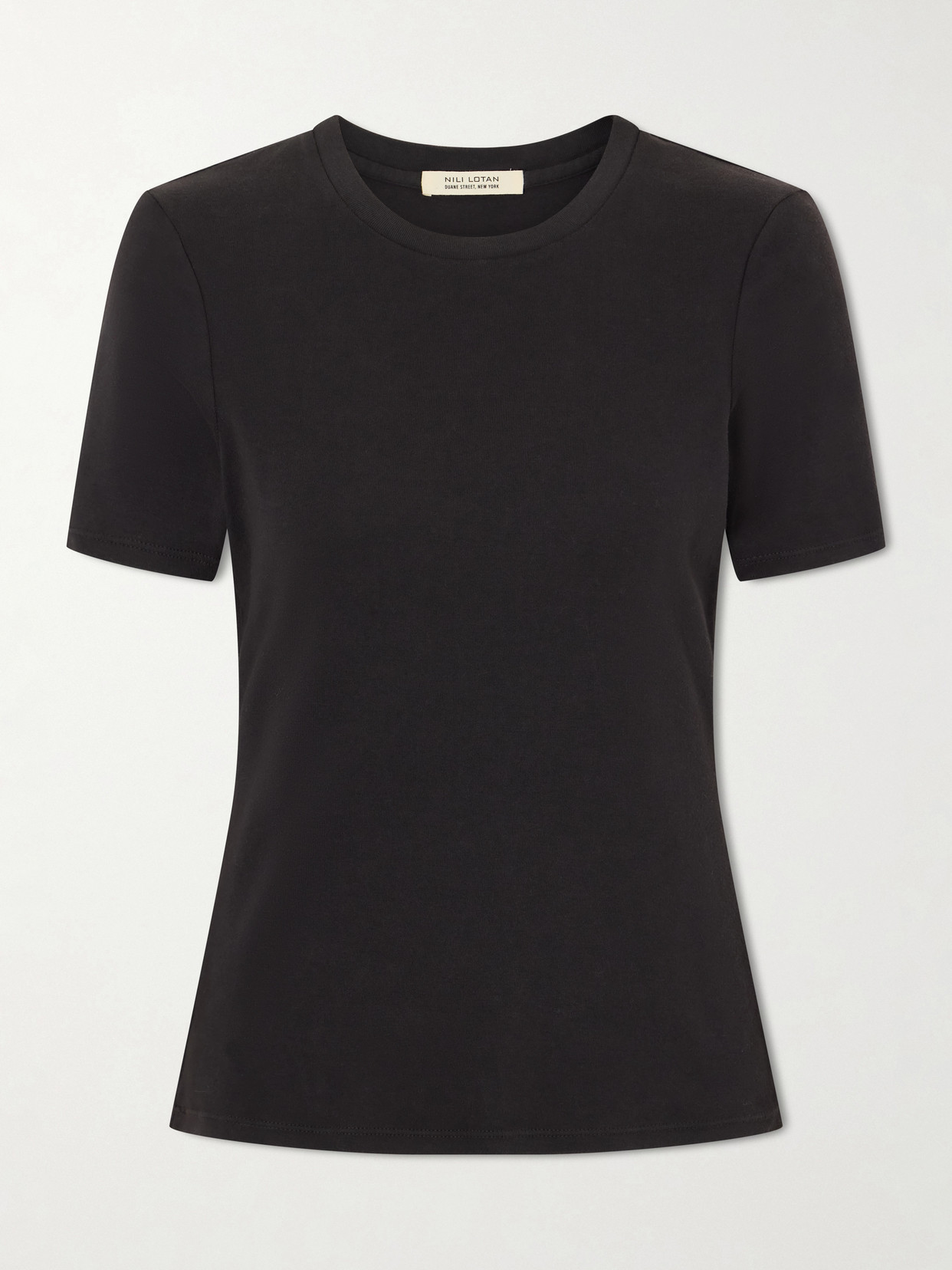 Nili Lotan Elin Cotton T-shirt In Black