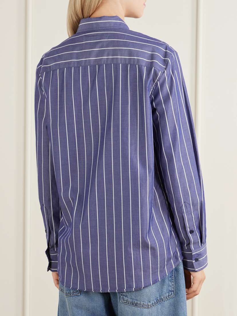Nili Lotan Raphael Classic Stripped Cotton Shirt | Thumbnail 4