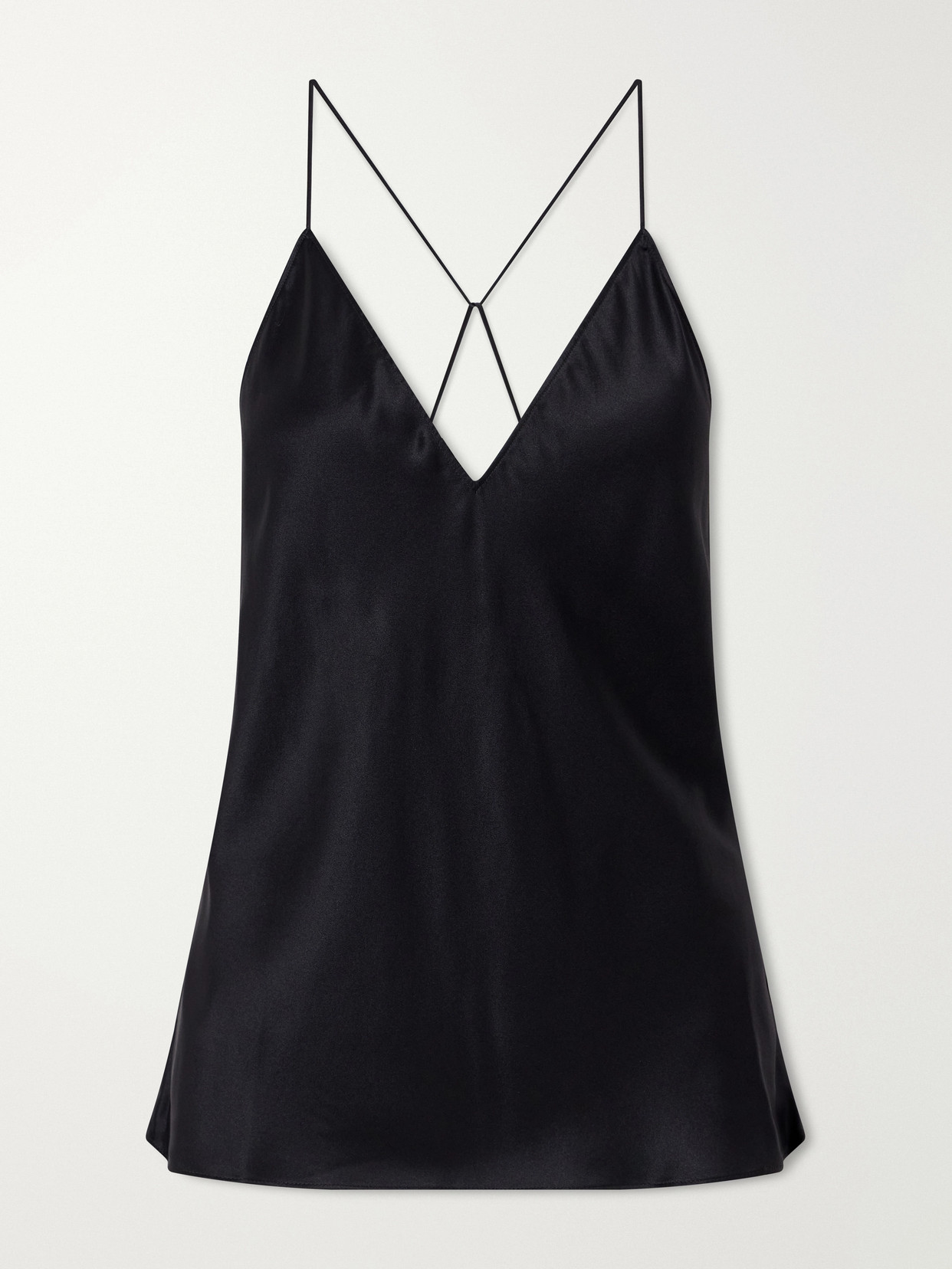 Nili Lotan - Emile Silk-satin Cami - Black