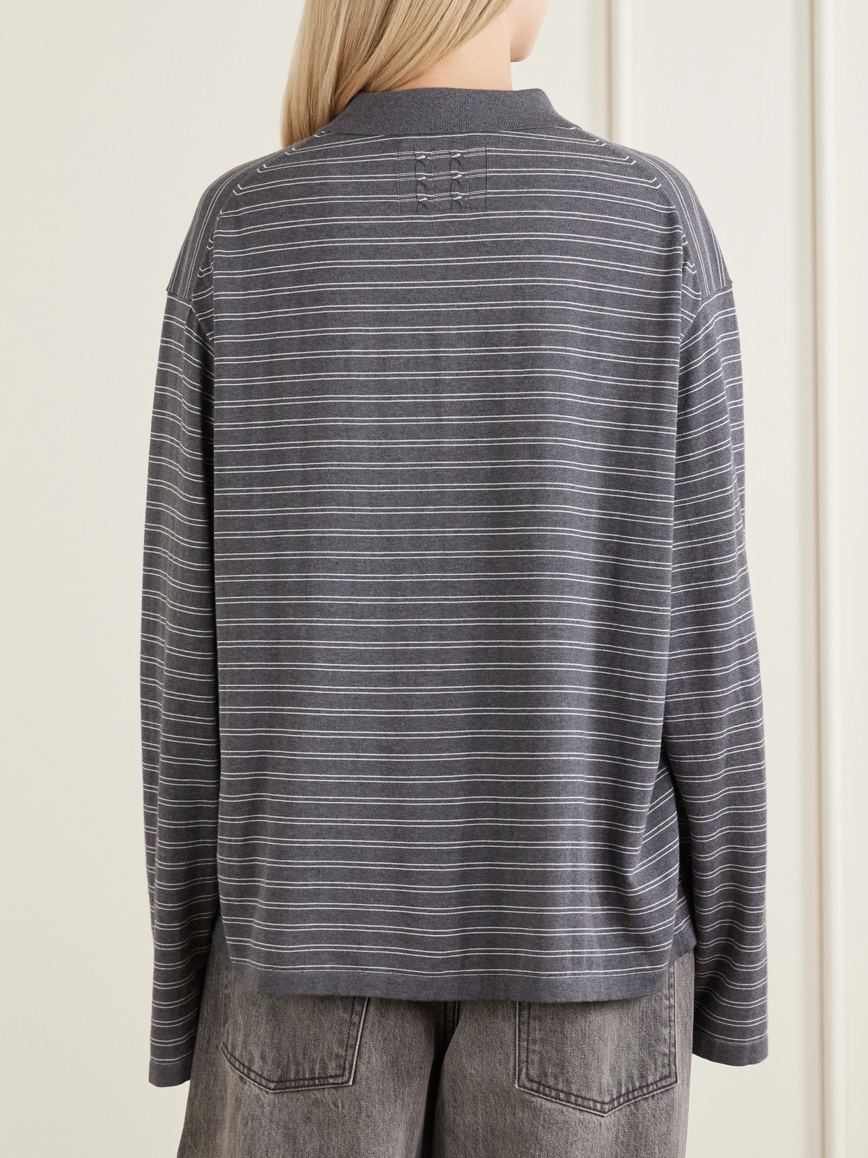 Foley Stripe Cotton Polo