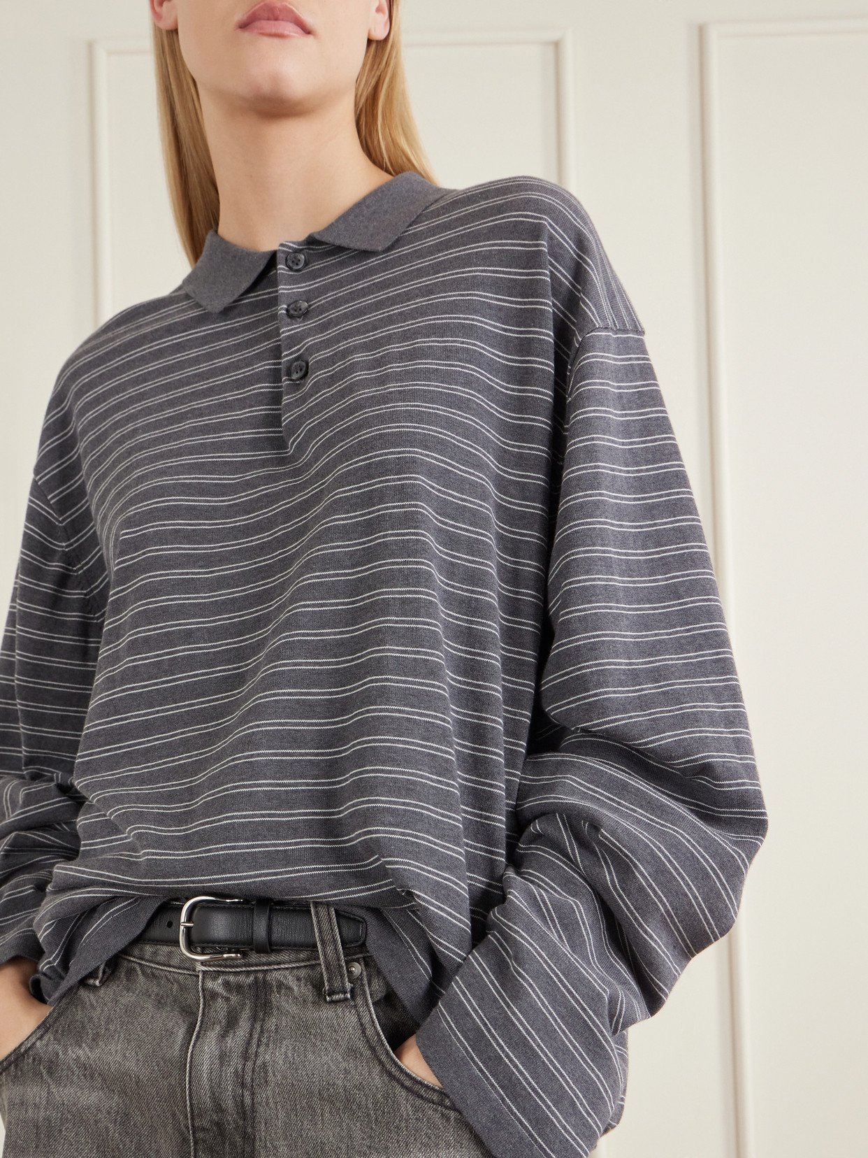 Foley Stripe Cotton Polo