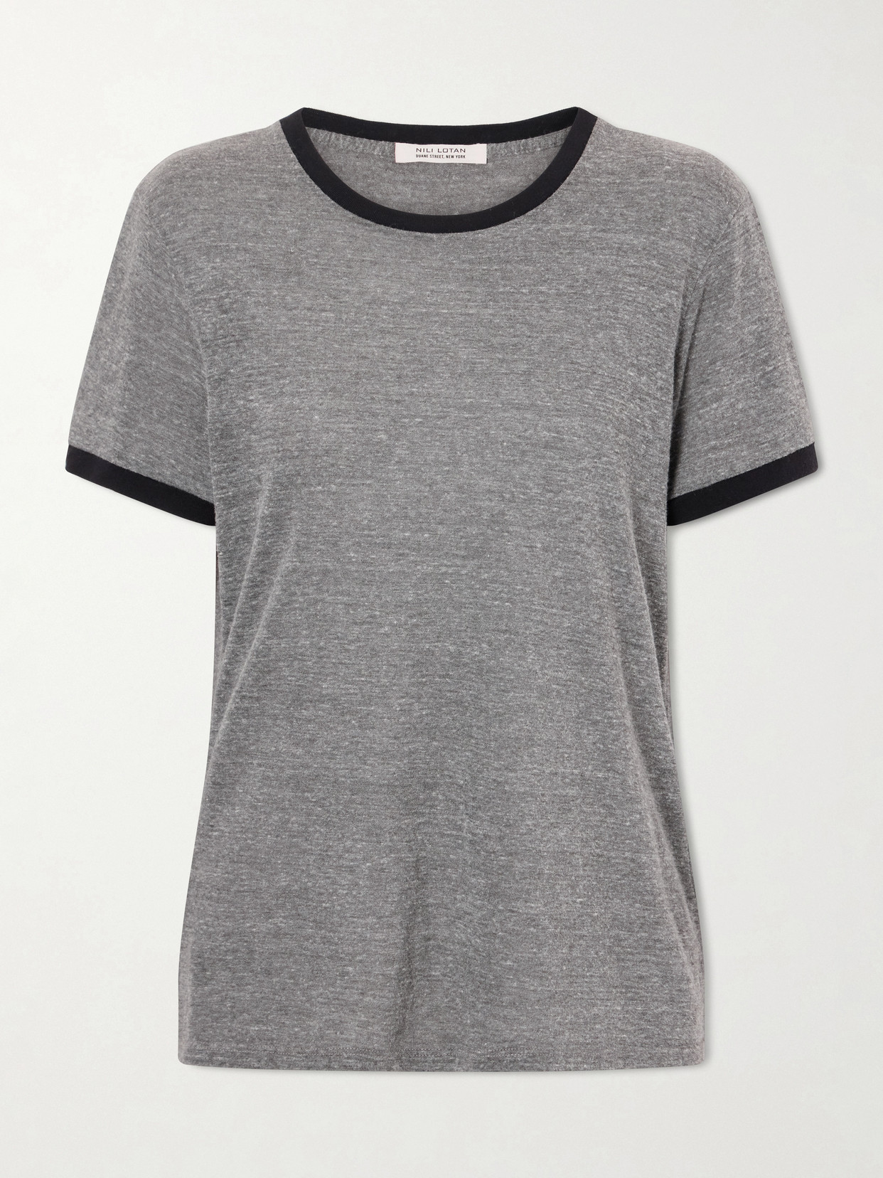 Nili Lotan Lana Classic Ringer T-shirt In Gray