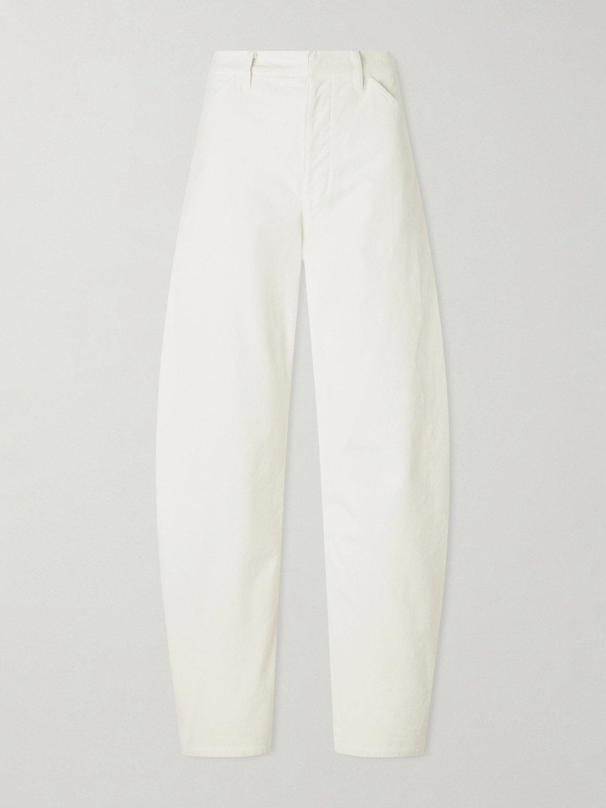 Nili Lotan Tribeca Cotton-blend Tapered Pants In White