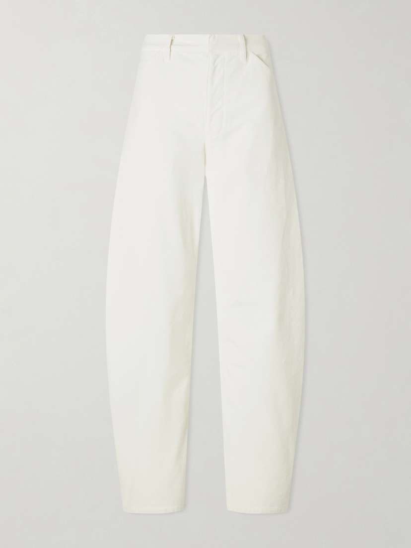 Nili Lotan Tribeca Cotton-blend Tapered Pants