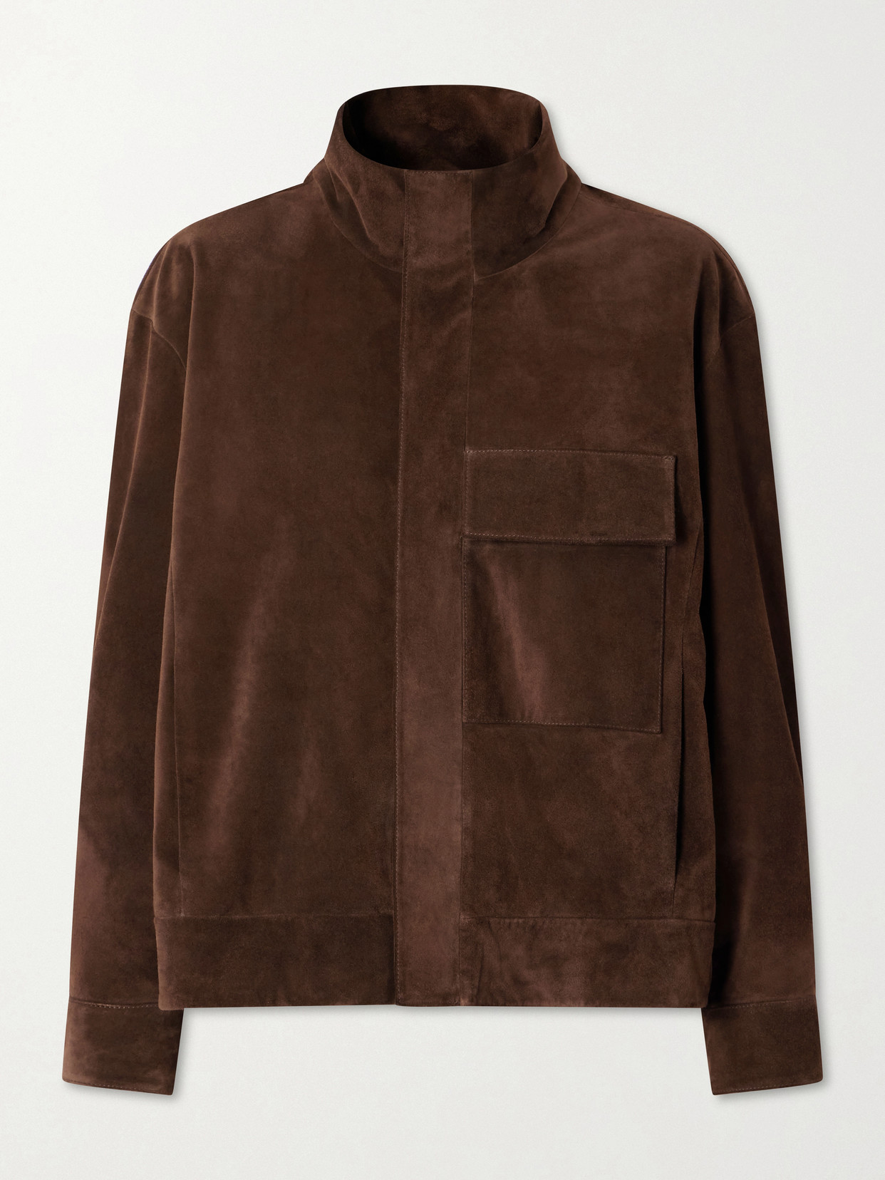 Nili Lotan Cirque Suede Jacket In Brown