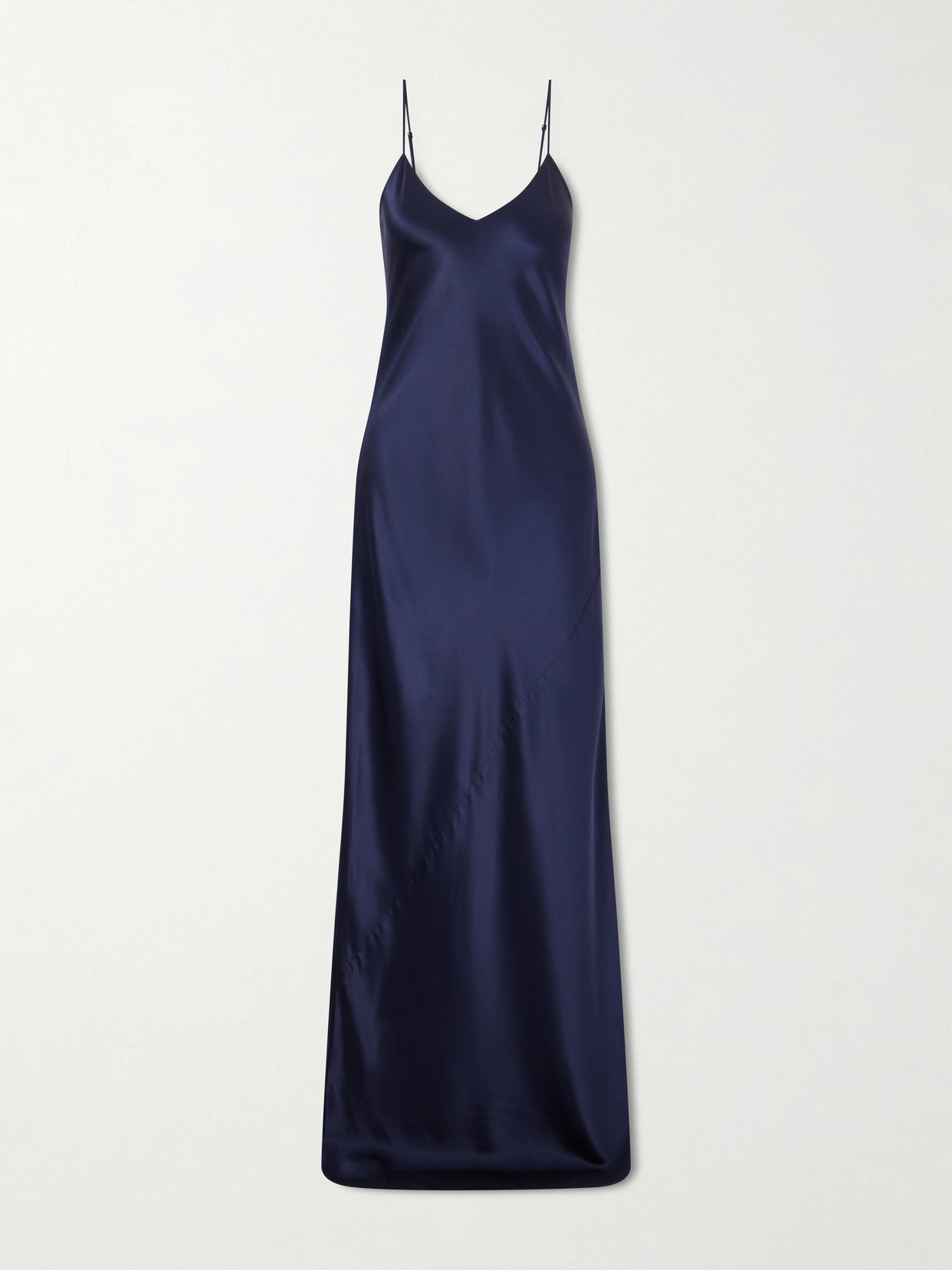 Nili Lotan Cami Silk-satin Gown In Blue