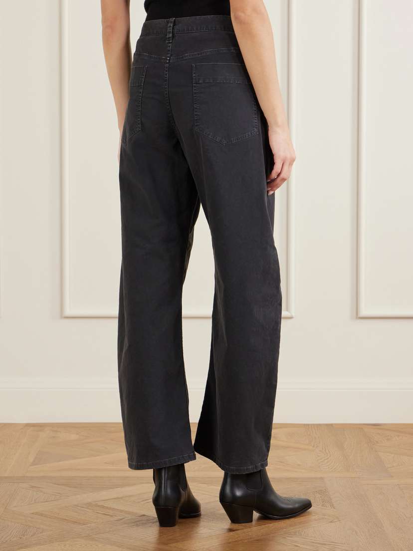 Nili Lotan Tribeca Brushed Cotton-blend Twill Barrel-leg Pants | Thumbnail 4 Nili Lotan Tribeca Brushed Cotton-blend Twill Barrel-leg Pants | Thumbnail 4