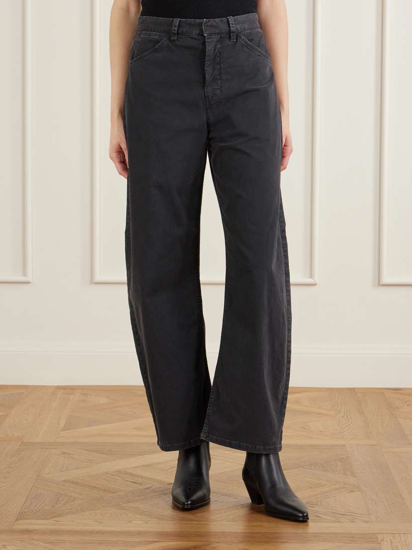 Nili Lotan Tribeca Brushed Cotton-blend Twill Barrel-leg Pants | Thumbnail 3 Nili Lotan Tribeca Brushed Cotton-blend Twill Barrel-leg Pants | Thumbnail 3
