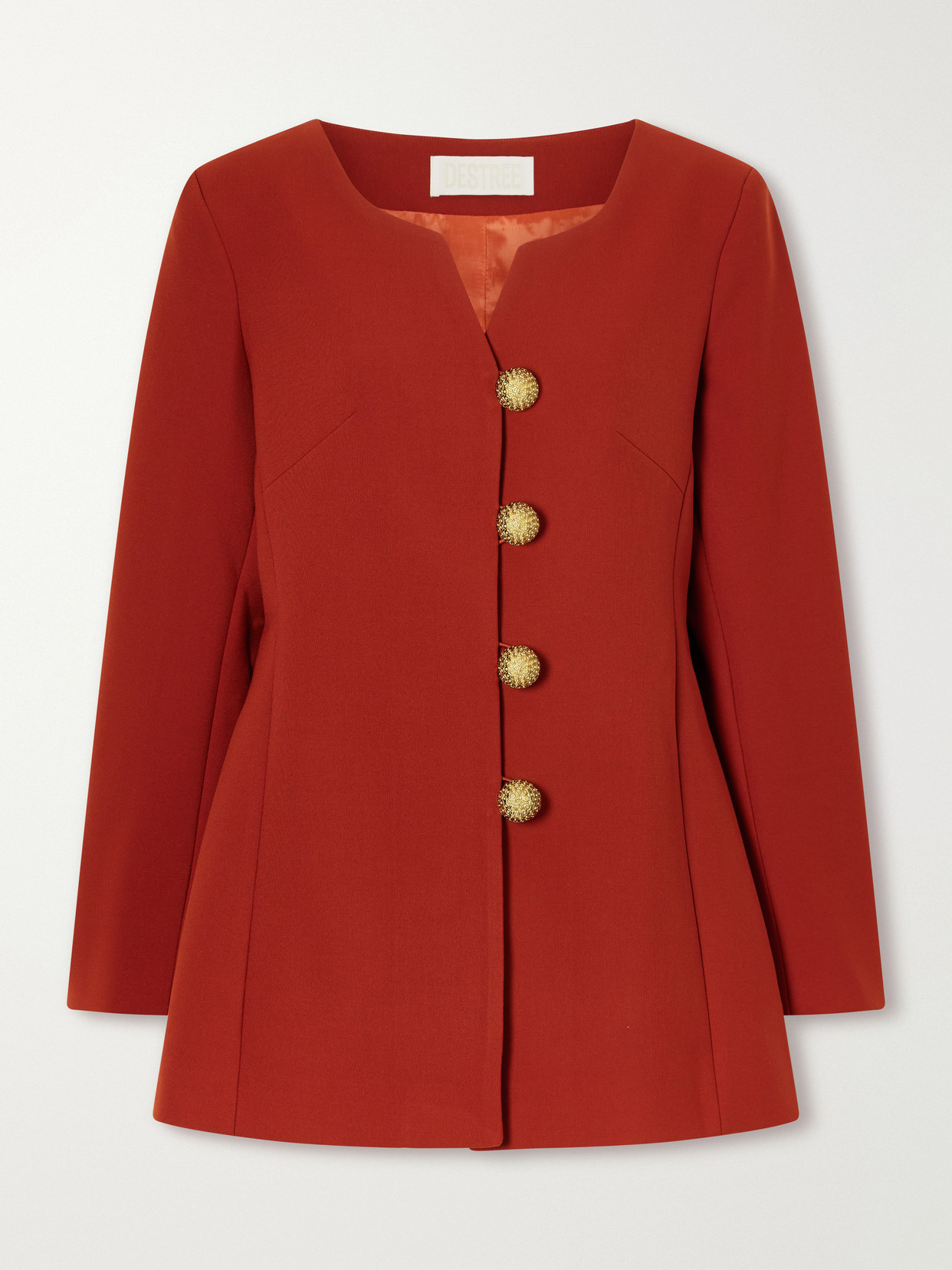 D'estree Claude Embellished Cady Jacket In Brown