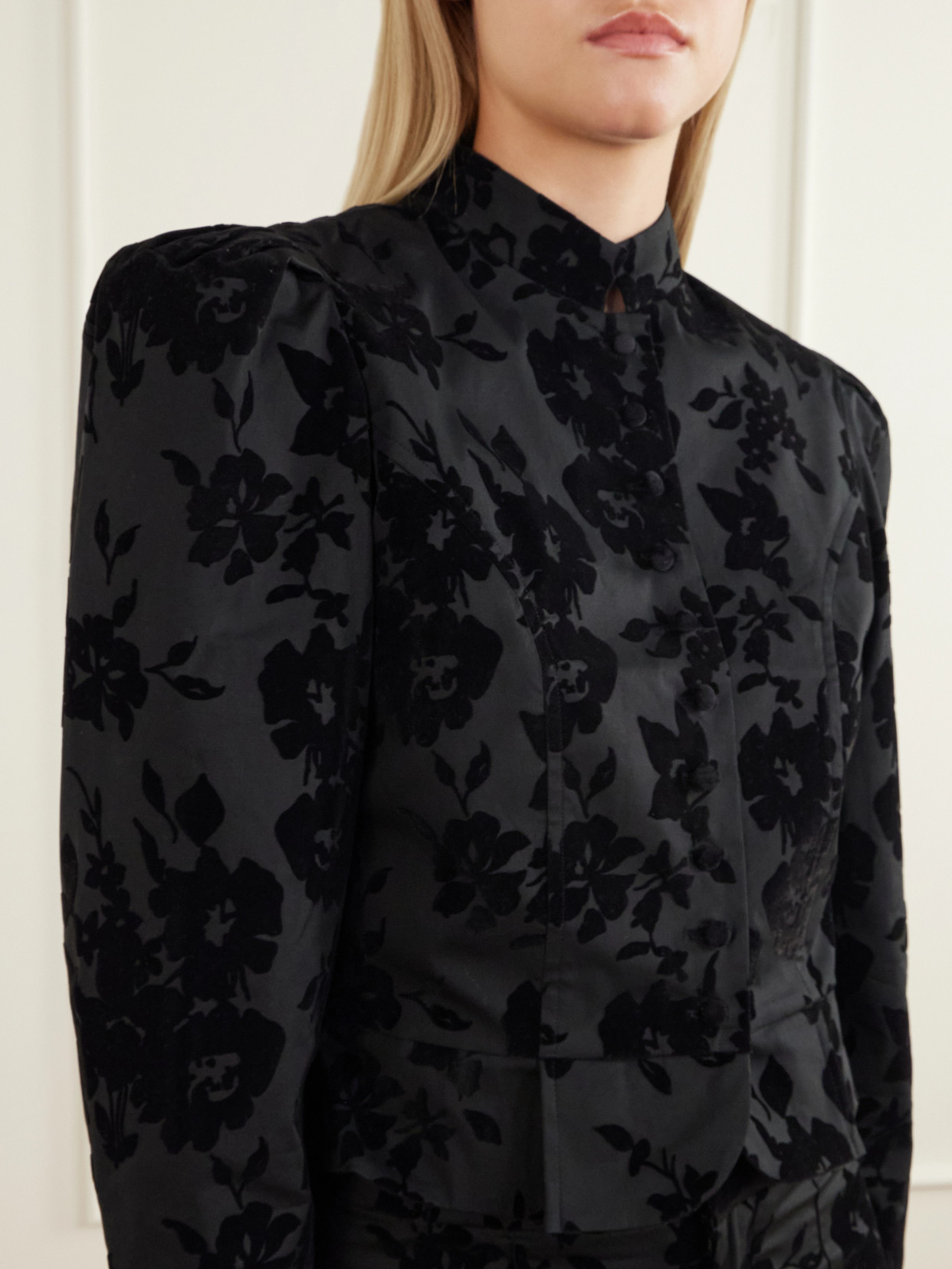 D'estree Amoako Devoré Blazer In Black