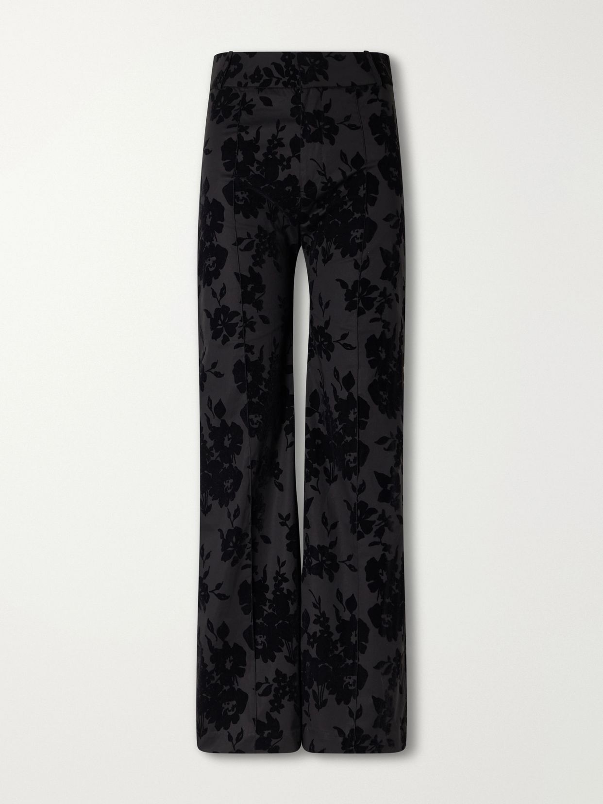 Yoshitomo flocked straight-leg pants