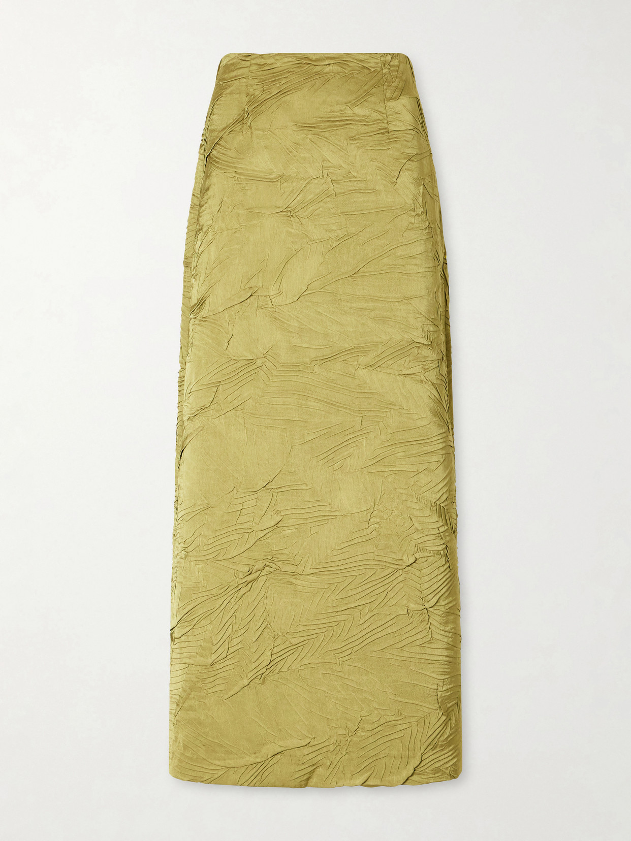Ulla Johnson Inez Satin Midi Skirt In Green