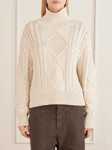 Nili Lotan Kimmi knitted cotton and cashmere-blend sweater