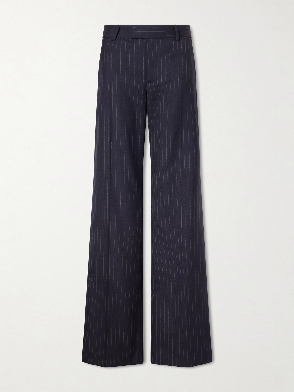 Nili Lotan Bethany Straight-leg Wool-blend Pants In Blue