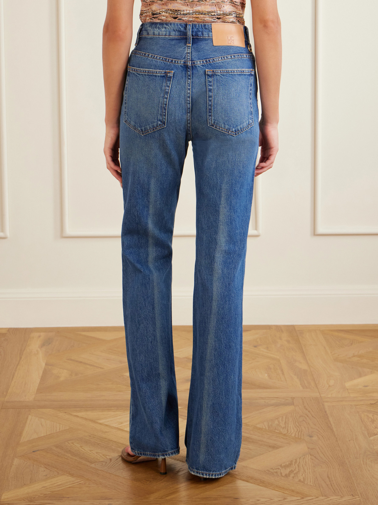 The Colette Embellished High-Rise Straight-Leg Jeans