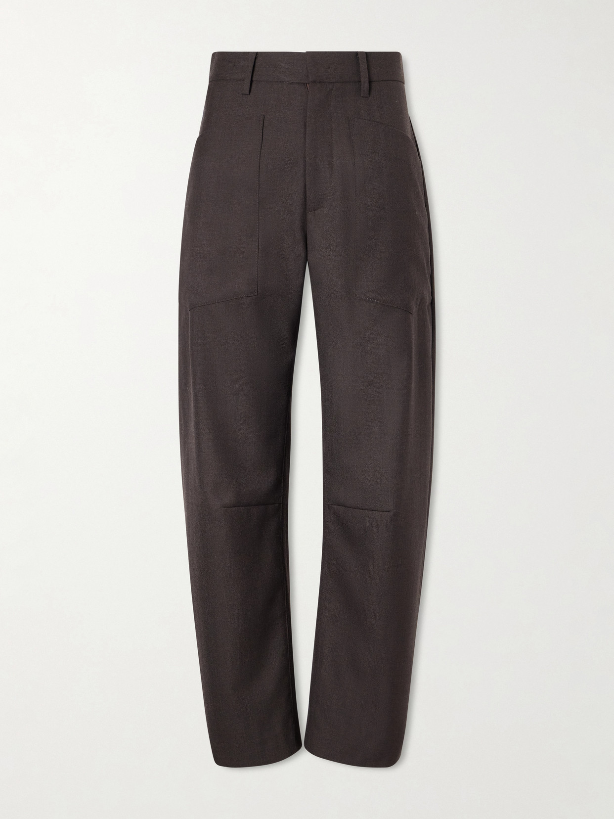 Nili Lotan - Shon Wool-gabardine Barrel-leg Pants - Brown