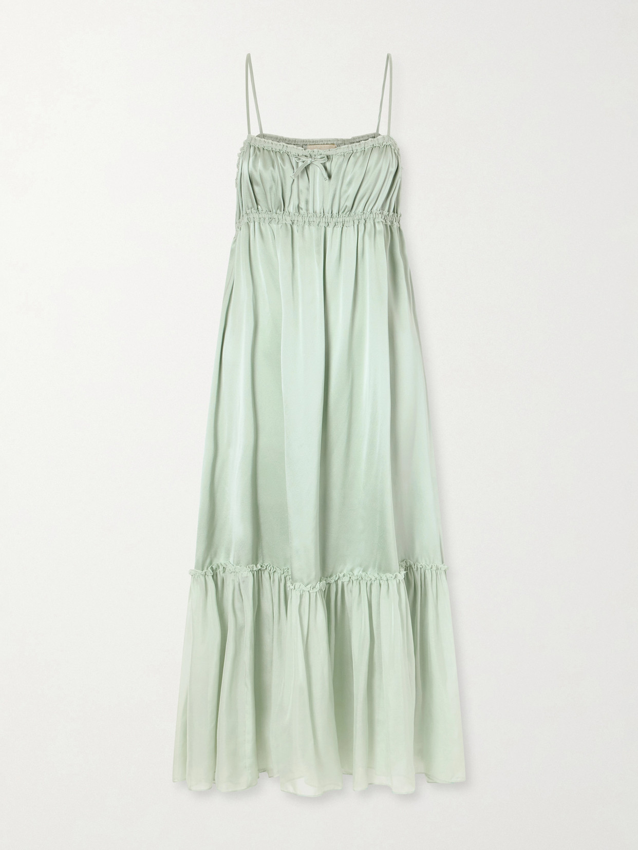 Ulla Johnson Marielle Silk Maxi Dress In Green