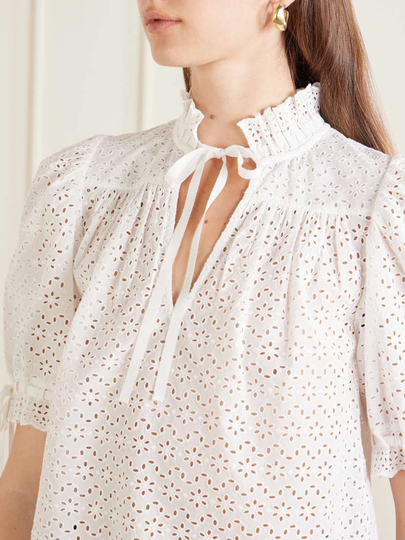 Ulla Johnson Alouette Cotton-blend Broderie Anglaise Shirt | Thumbnail 5
