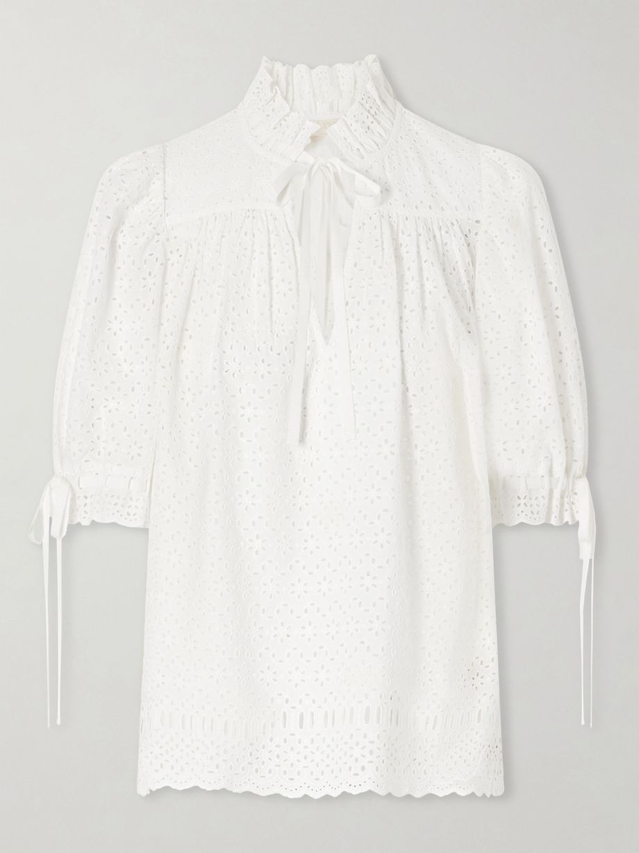 Alouette Cotton-Blend Broderie Anglaise Shirt