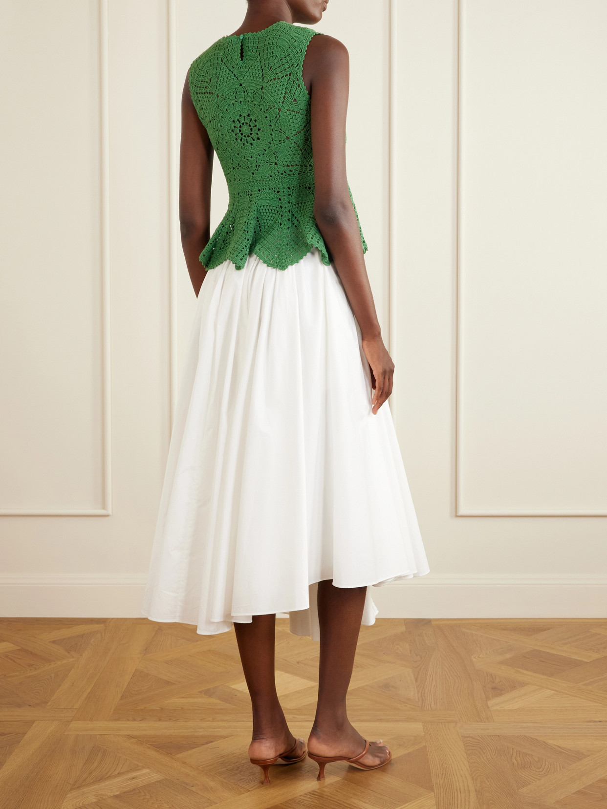 Cora Crochet-Knit Cotton Top