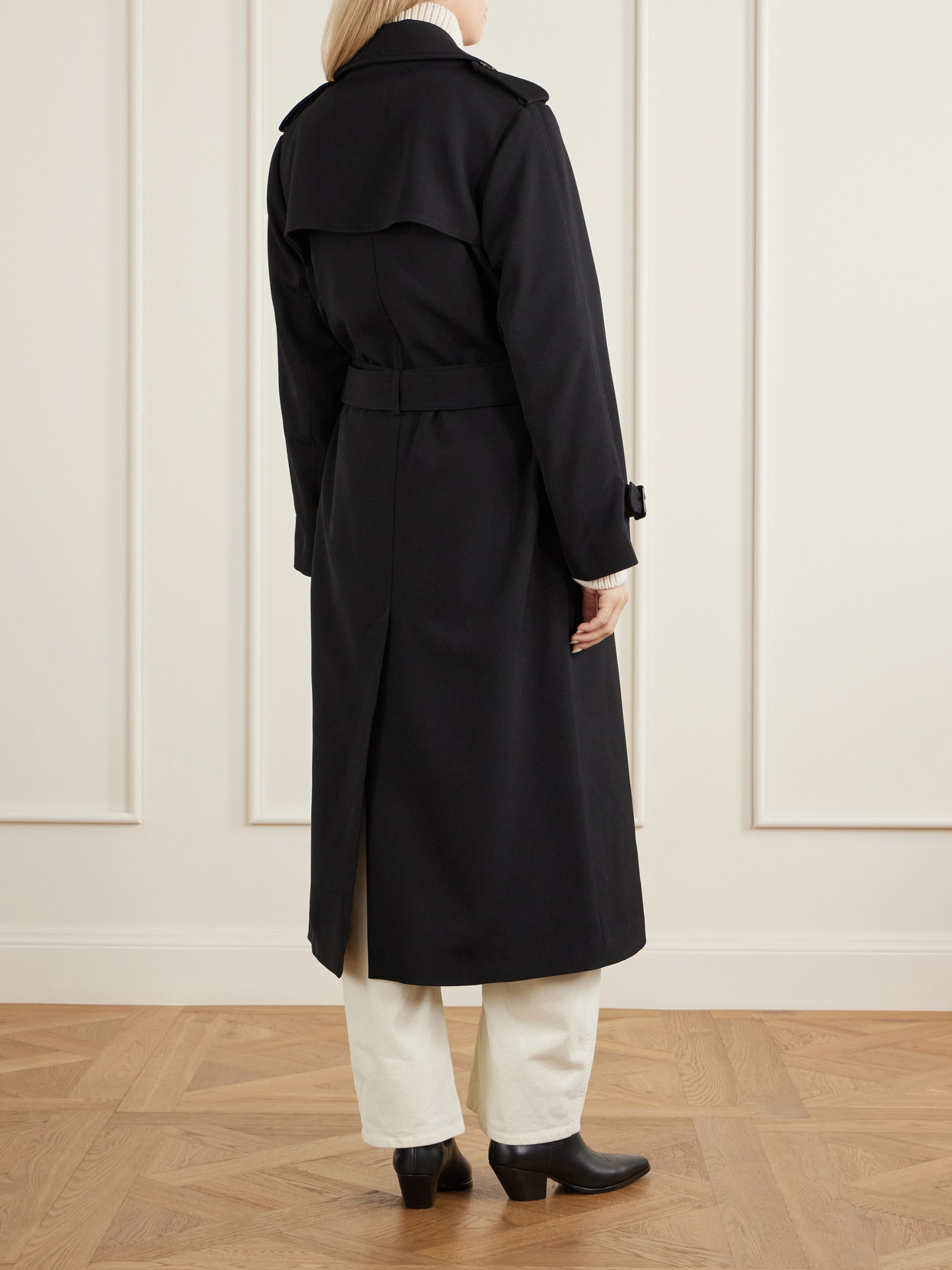 Marin Wool-Blend Twill Trench Coat