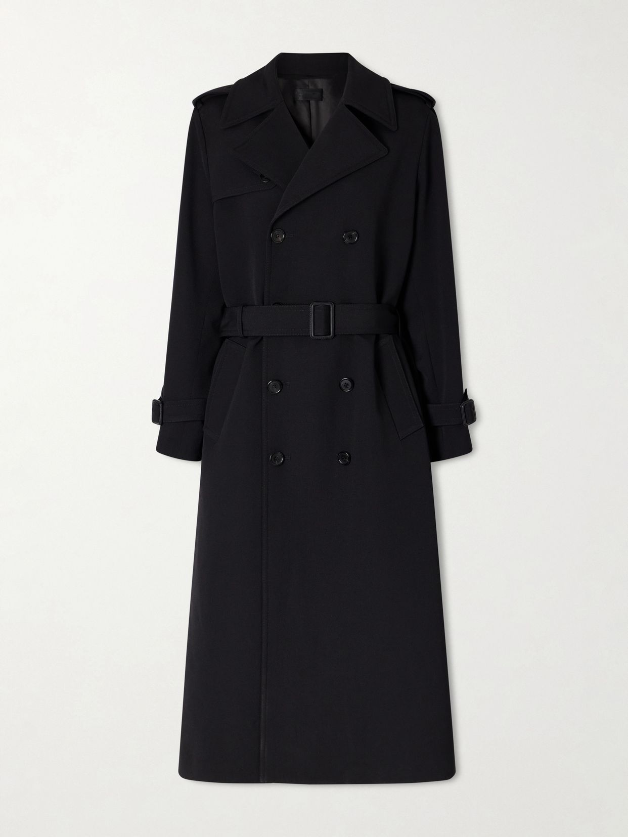 Marin wool-blend twill trench coat