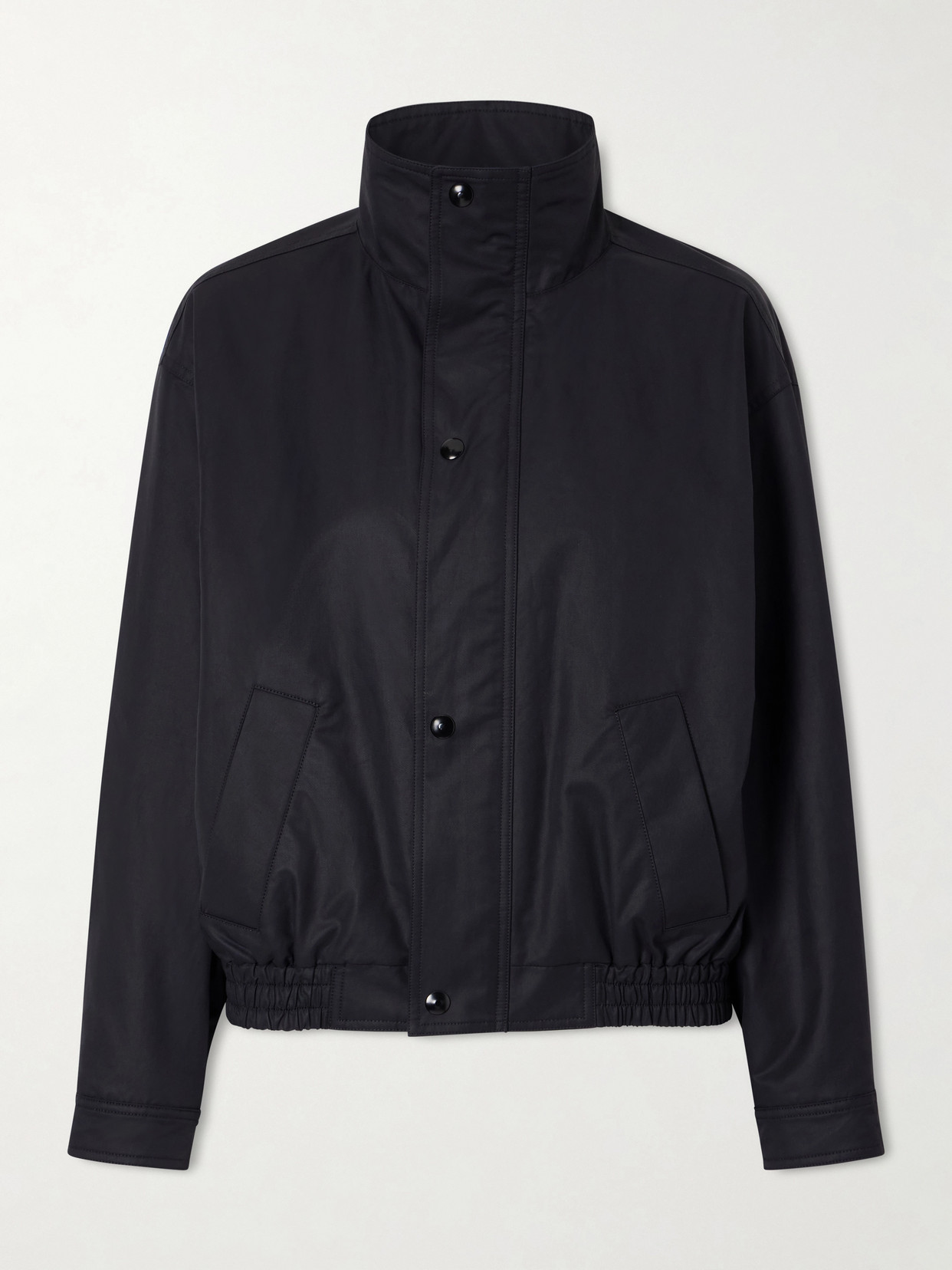 Nili Lotan Klaire Cotton-blend Shell Jacket In Black
