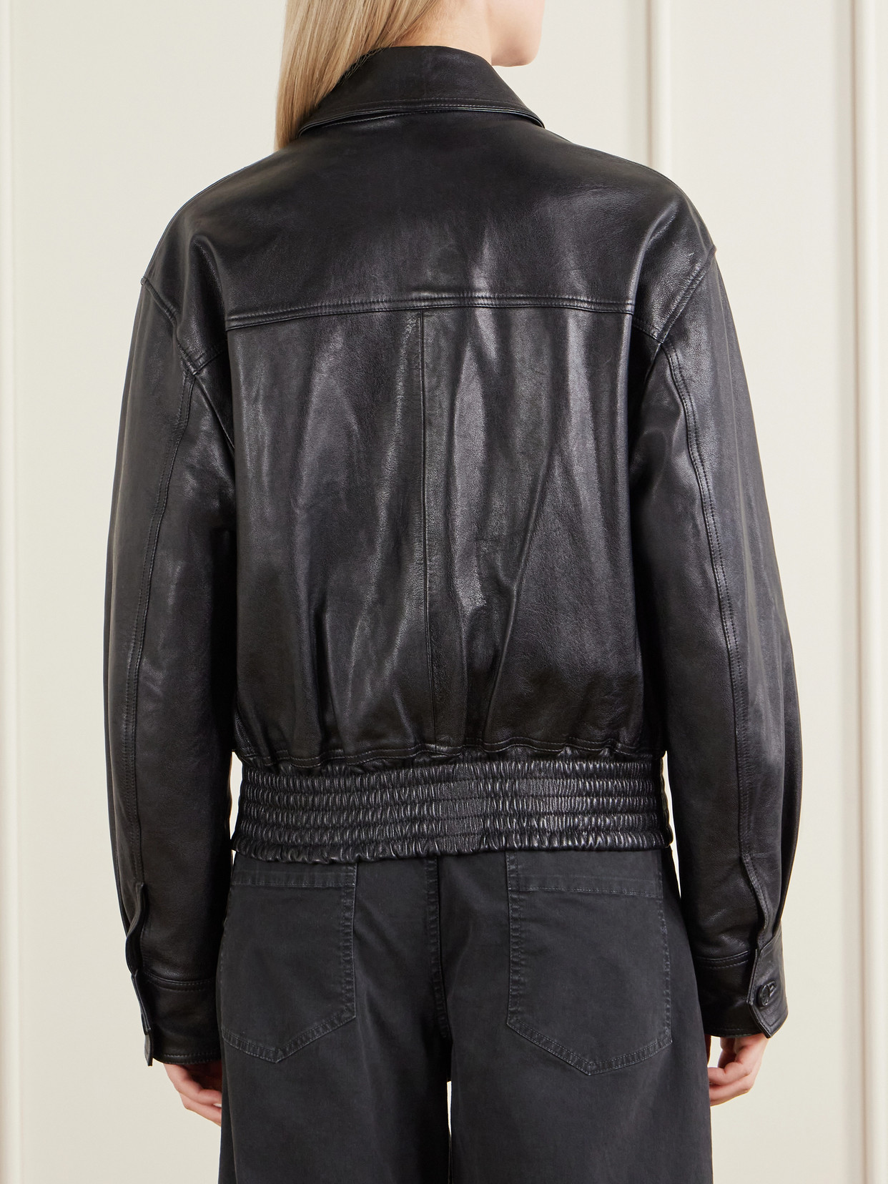 Aime Leather Bomber Jacket