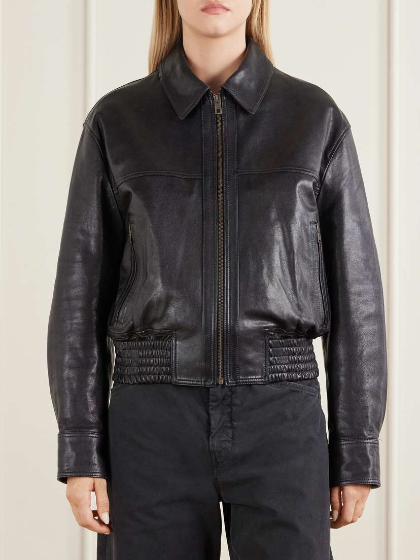 Nili Lotan Aime Leather Bomber Jacket | Thumbnail 3