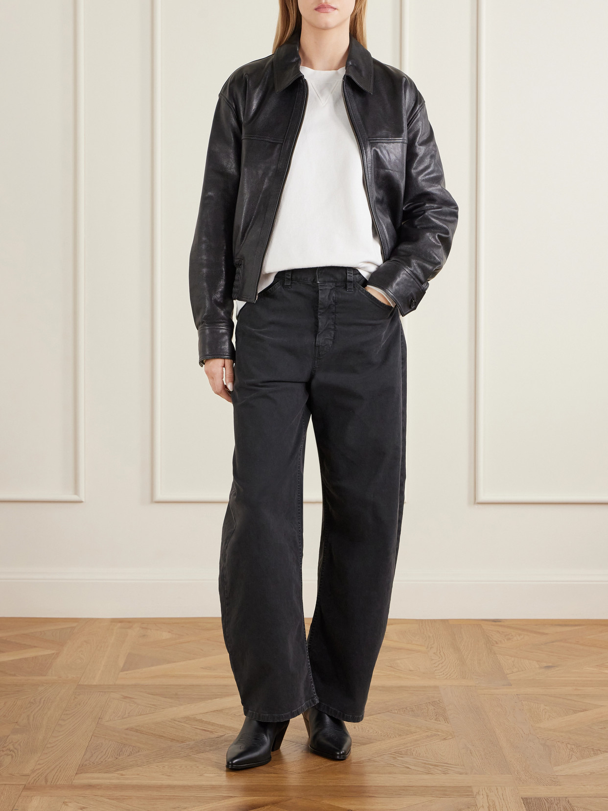 Aime Leather Bomber Jacket