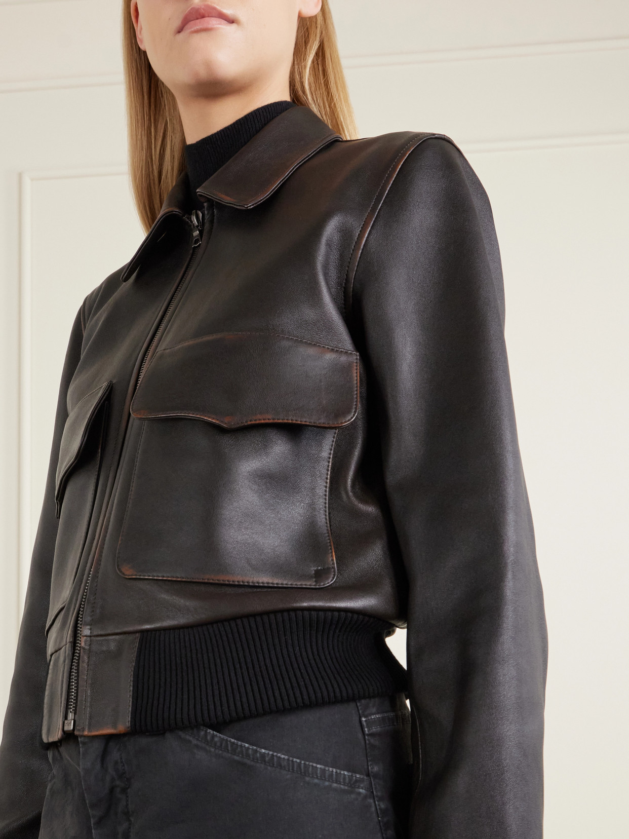 Redley Leather Bomber Jacket