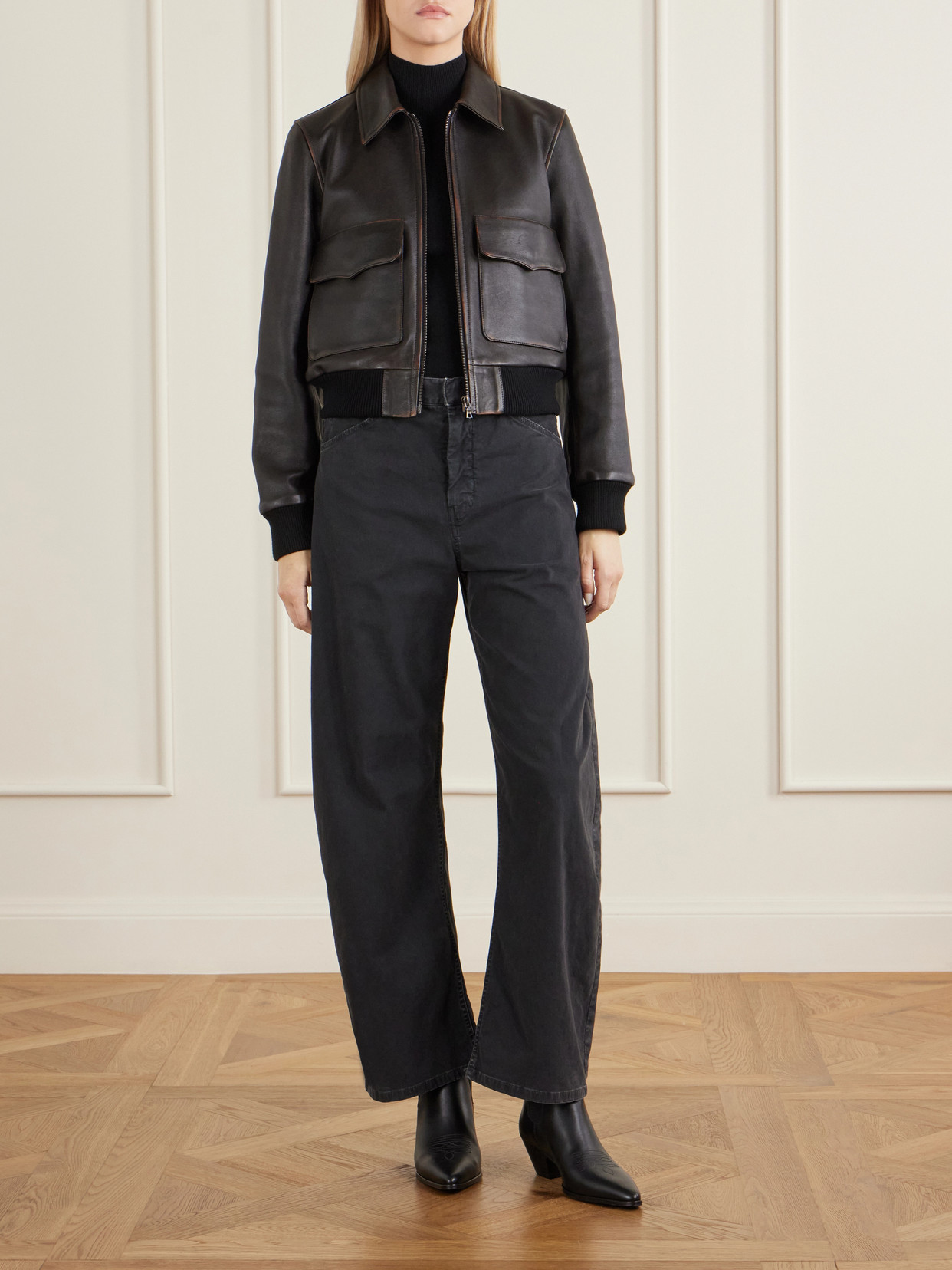 Redley Leather Bomber Jacket