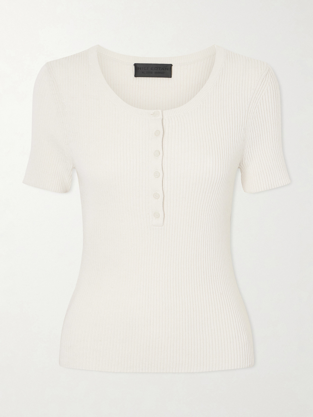 Francene Ribbed Wool And Silk-Blend Top