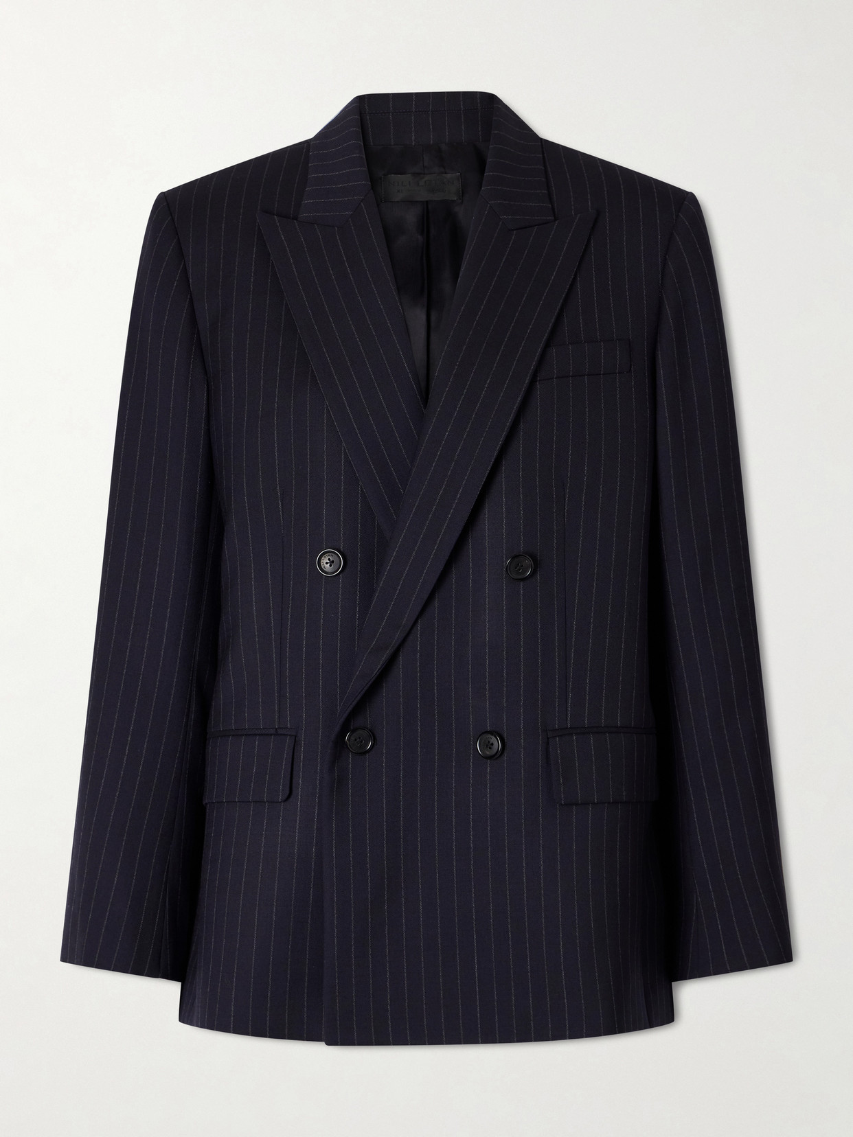 Nili Lotan Leston Wool-blend Blazer In Blue