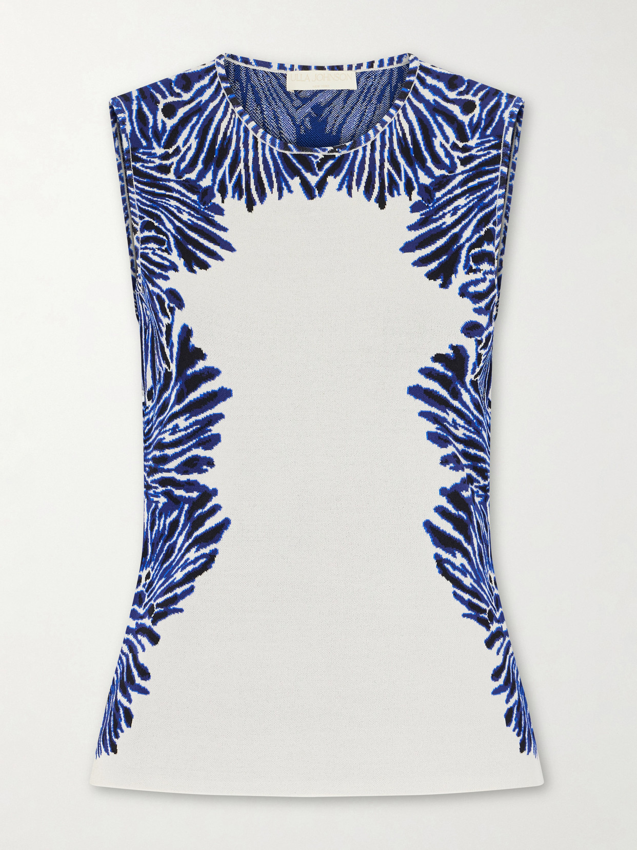Ulla Johnson Aylin Jacquard-knit Tank In Blue