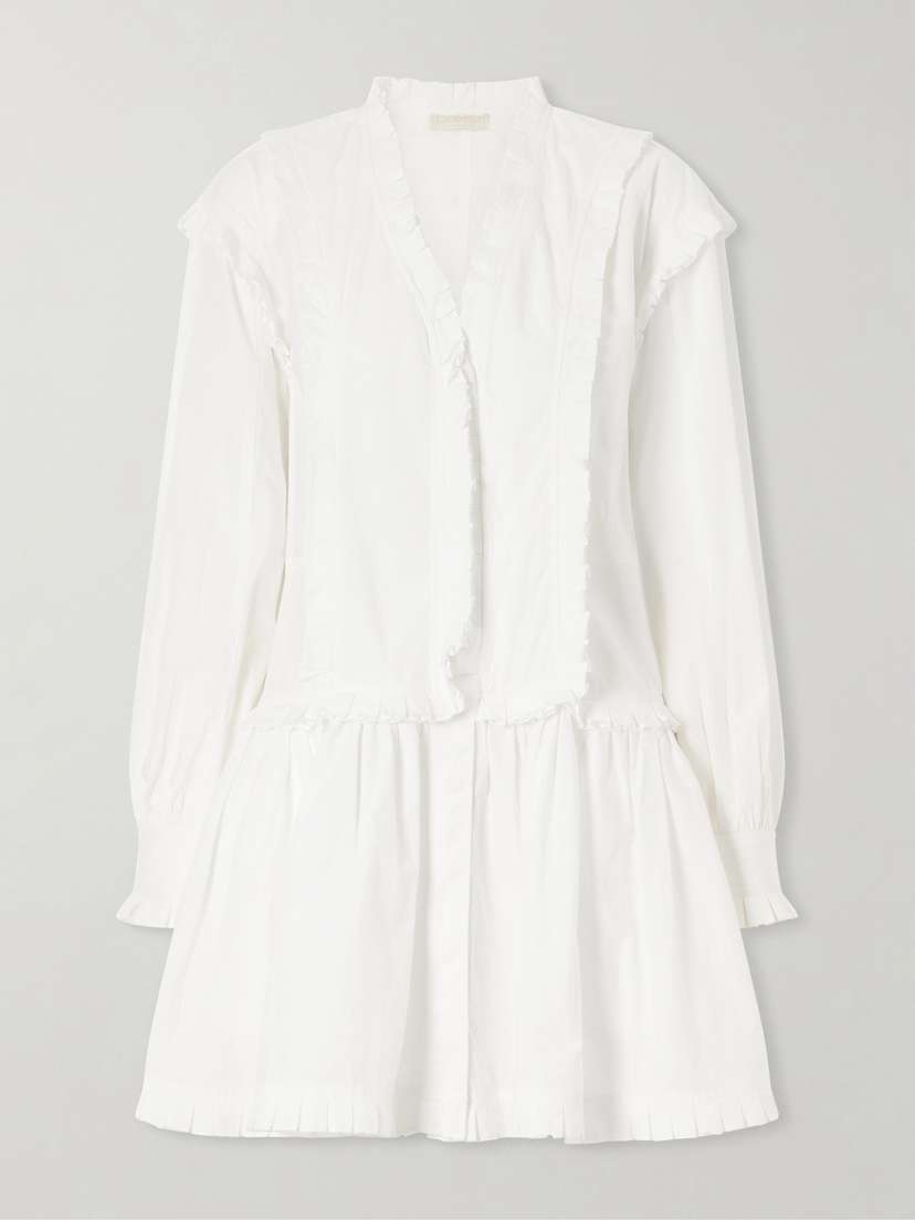 Ulla Johnson Beatrix Ruffled Cotton Mini Dress