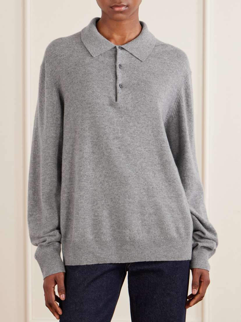 Nili Lotan Jovan Cashmere Polo Sweater | Thumbnail 3 Nili Lotan Jovan Cashmere Polo Sweater | Thumbnail 3