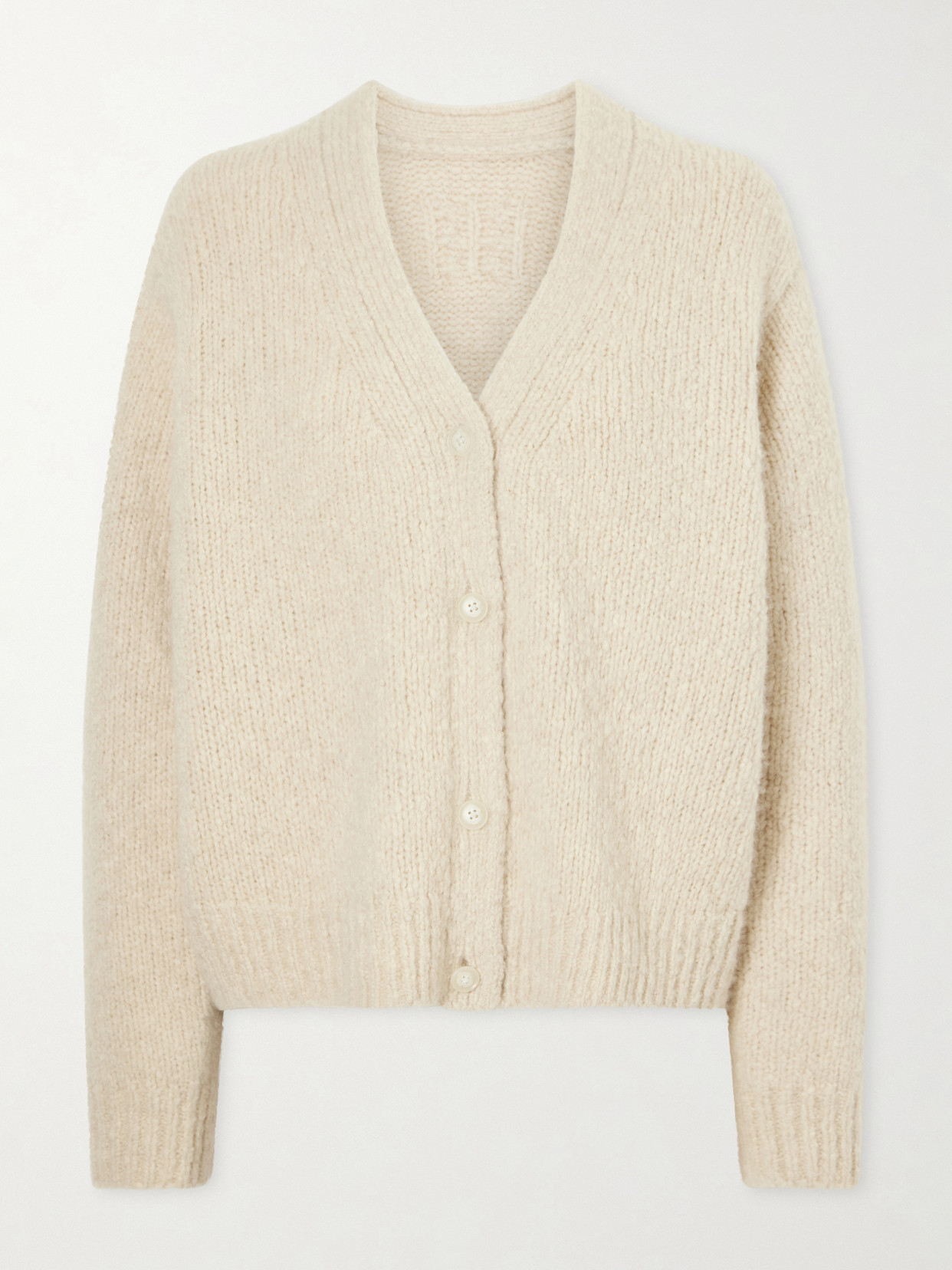 Nili Lotan Lorana Wool And Cashmere-blend Cardigan In Neutral